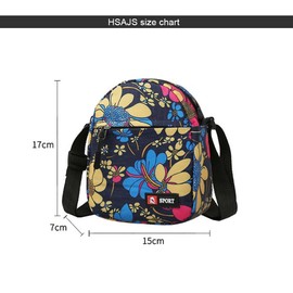 HSAJS Shoulder Bag Women's Printed Nylon Crossbody Bag Multi Pocket Messenger Bag Adjustable Wide Small Purse Handbag Travel Bag for Travel Sports & Leisure, blue