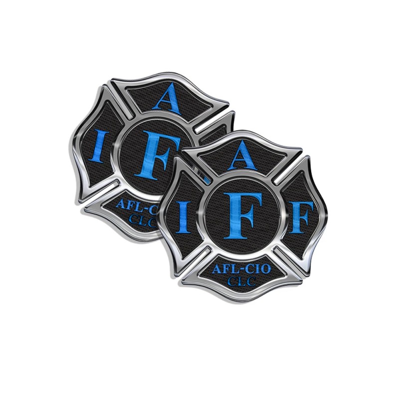 IAFF Sticker Decals 4 pack Firefighter Int'l Maltese Cross Black
