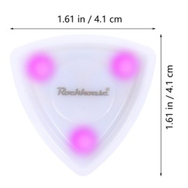 Toyvian 3PCS LED Light Guitar Pick LED Luminous Guitar Picks Guitar Accessory Acoustic Folk Guitar Plectrum Lightup Guitar Pick Guitar Picks Variety Pack