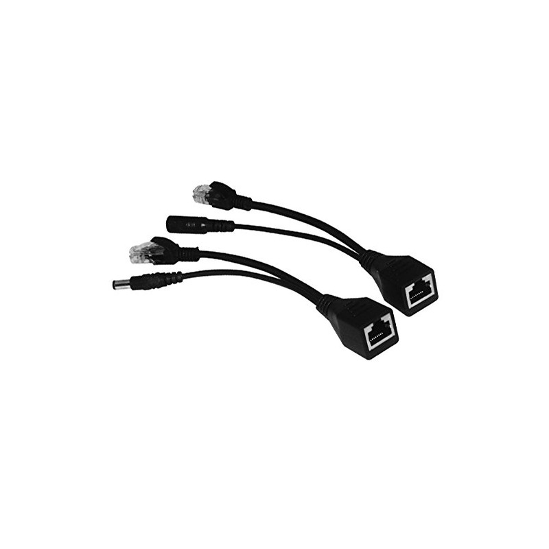 secucore Par Balun PoE para Camaras IP Transmite Corriente Y