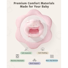 3-in-1 Baby Play Mat, Baby Seats for Infants for Sitting Up, Tummy Time Mat with 5 Detachable Toys, Baby Activity Gym & Playmats for Babies 0-6 6-12 Months, Newborn Baby Shower Gifts