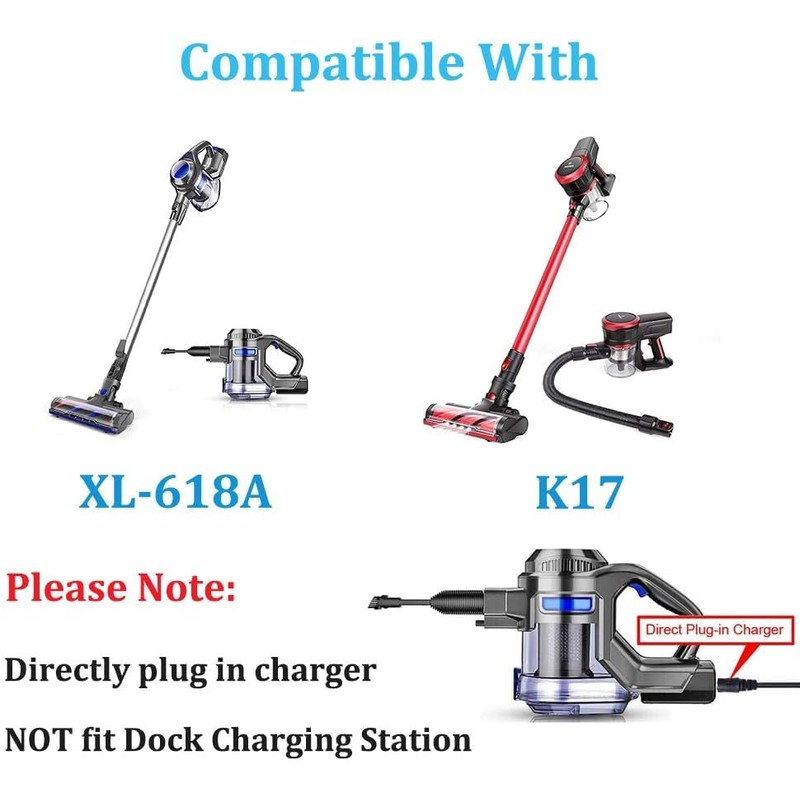26V Vacuum Charger Compatible with MOOSOO M X6 XL618 XL-618A