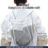Jawadis USA White Heavy Cotton Beekeeper Jacket with Removable Veil