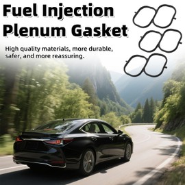 Youqsm Intake Manifold Gasket,Fuel Injection Plenum Gasket Compatible with Lexus ES350 RX350 RX450h for Toyota Avalon,for Camry,for RAV4,for Sienna,for Venza,for Highlander 2005-2018 (Black, 3pcs)