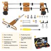 Upgraded Door Mortise Jig for Wooden Doors, Dual-Rail Micro-Adj