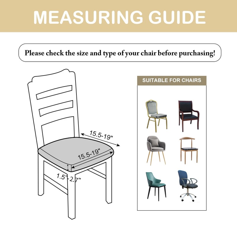 YUEANG Waterproof Seat Cover for Dining Room Chair Seat Covers