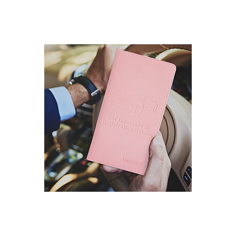 Valardoh Premium Car Document Holder in Pink