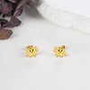 ELFRONT Axolotl Earrings 14k Soild Gold Axolotl Studs Axolotl Jewelry
