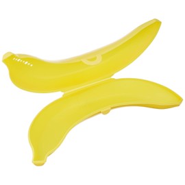 Fackelmann Bananentresor, Aufbewahrungsbox für Bananen, robuster Behälter aus Kunststoff (Farbe: Gelb), Menge: 1 Stück