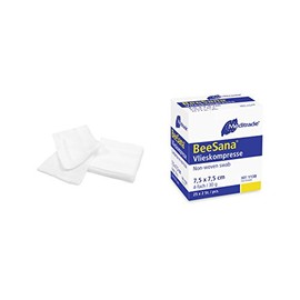 Meditrade 1137 Beesana Non-Woven Dressings for External Wound Care Sterile 4-Ply 5 cm Length x 5 cm Width 30 g (Pack of 50)