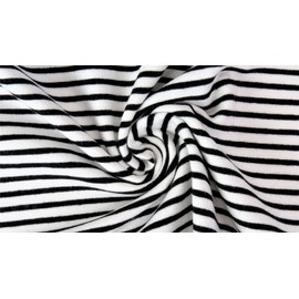 Cotton Jersey Fabric Sold by the Metre Elastic Sky Woven Stripes 3 mm 6 mm 150 cm WB Colour Red