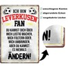 Metal Sign with "Ich bin Leverkusen" Fan Design for Football