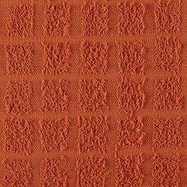 DII Basic Terry Collection Solid Windowpane Dishcloth Set, 12x12, Spice, 6 Piece