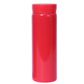 Small Thermos Flasks Stainless Steel - Cute Water Bottle, Vacuum Insulated Bottle for Hot and Cold Drinks (BPA Free, Carnation Red, 280 ml)