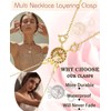 Necklace Layering Clasps Separator for Women 14k Gold Silver Tangle