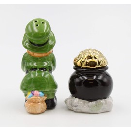 Appletree Design Leprechaun with Pot of Gold Salt and Pepper Set, 2-3/8-Inch, 3-3/4-Inch