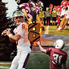 SKQIR Football Number Necklace for Boys Athletes Jersey Black Number Chain for Men Stainless Steel Charm Number Pendant Sport Jewelry Gift for Men Number：7