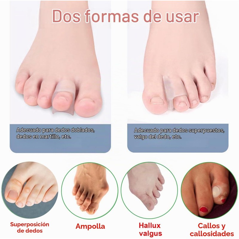 WADY Corrector de Dedos de Martillo, 6 Pares Separadores de