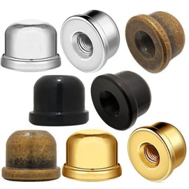 Hyamass 8Pcs Lamp Finials for Lamp Shade Harps - 1/2 Inch Decorative Finials with 1/4-27 Threaded Adapter (Mix Color）