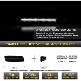 VIPMOTOZ Smoke White Light LED Front Side Marker Lights Compatible with 98-04 Lexus GS300;98-00 Lexus GS400;01-05 Lexus GS430;01-05 Lexus IS300 Sedan;02-05 Lexus IS300 Sportcross Signal Lamp L+R Kit