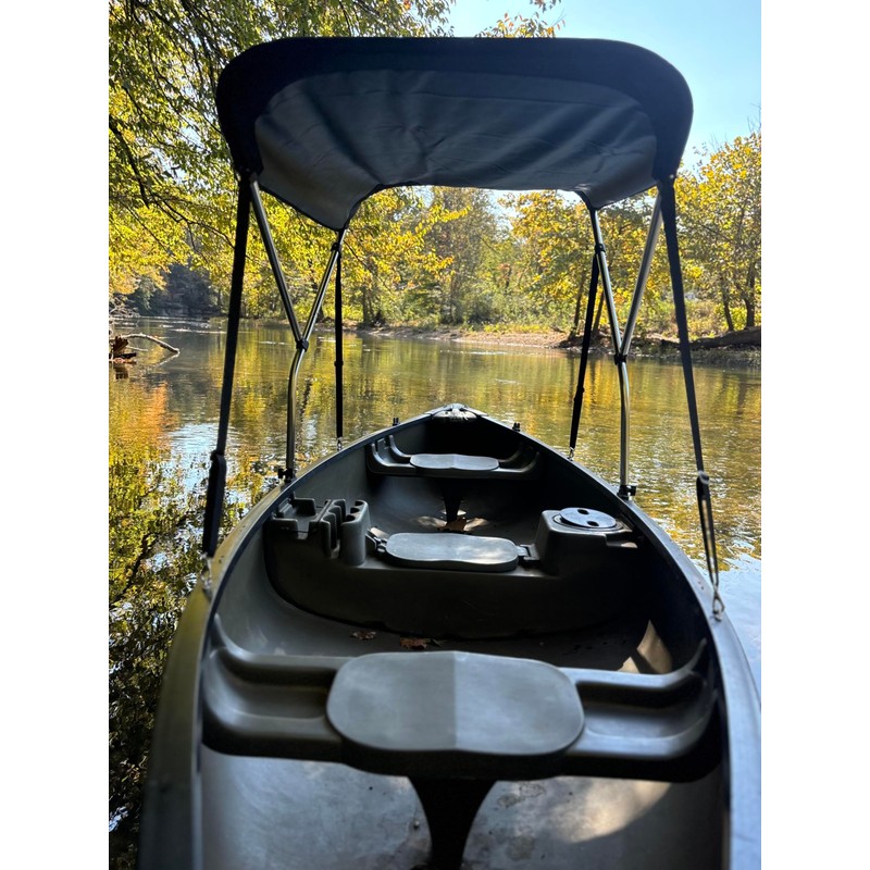 Cypress Rowe Outfitters Black Canoe/Kayak Sun Shade/Canopy Bimini Top -