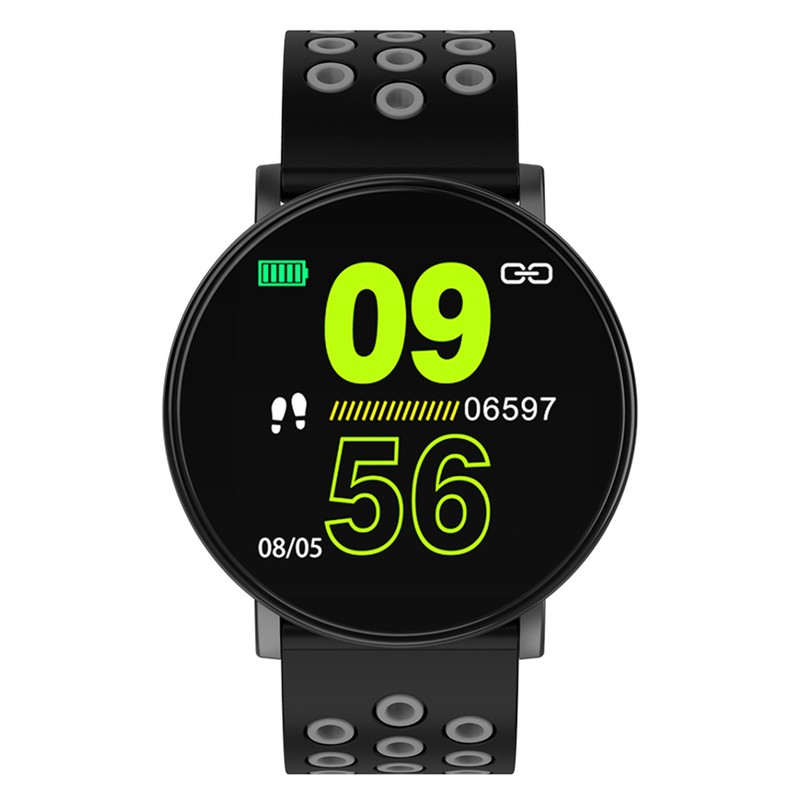 W8S Ultra Thin Round Screen TPU Strap Heart Rate Blood