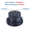 DMWD 1Pc Automotive 12V Voltage Gauge with Touch Switch Car
