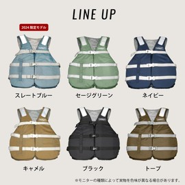 HANT Outdoor Life Jacket (Slate Blue, UNIVERSAL (76-132) GRP_HLV-445 Vest Type USCG Certified Mark, Comes with Lifestyle, Unisex, Adult