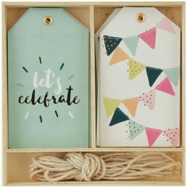 Kaisercraft LDB1110 Lucky Dip Gift Tags 12/Box-Let's Celebrate