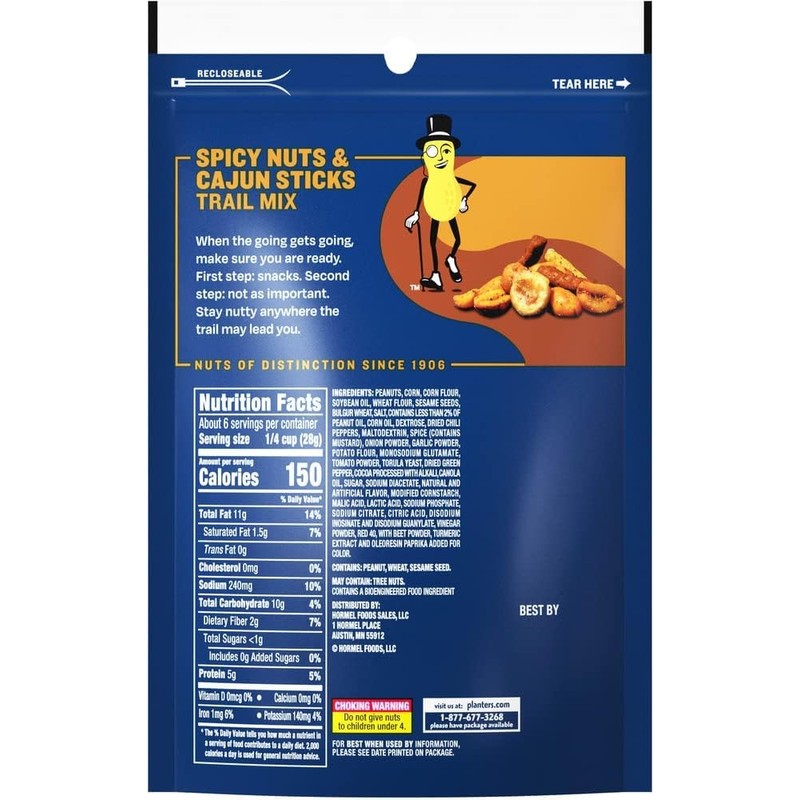 PLANTERS Spicy Nuts & Cajun Sticks Trail Mix- Mixed Nuts