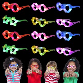 TNSLAND Party Bag Children's Birthday Party Favours Children's LED Glasses Neon Party Gadgets Party Glasses Gift Bag Children's Party Glasses Party Bag Giveaways Light Toy Children Luminous Glasses
