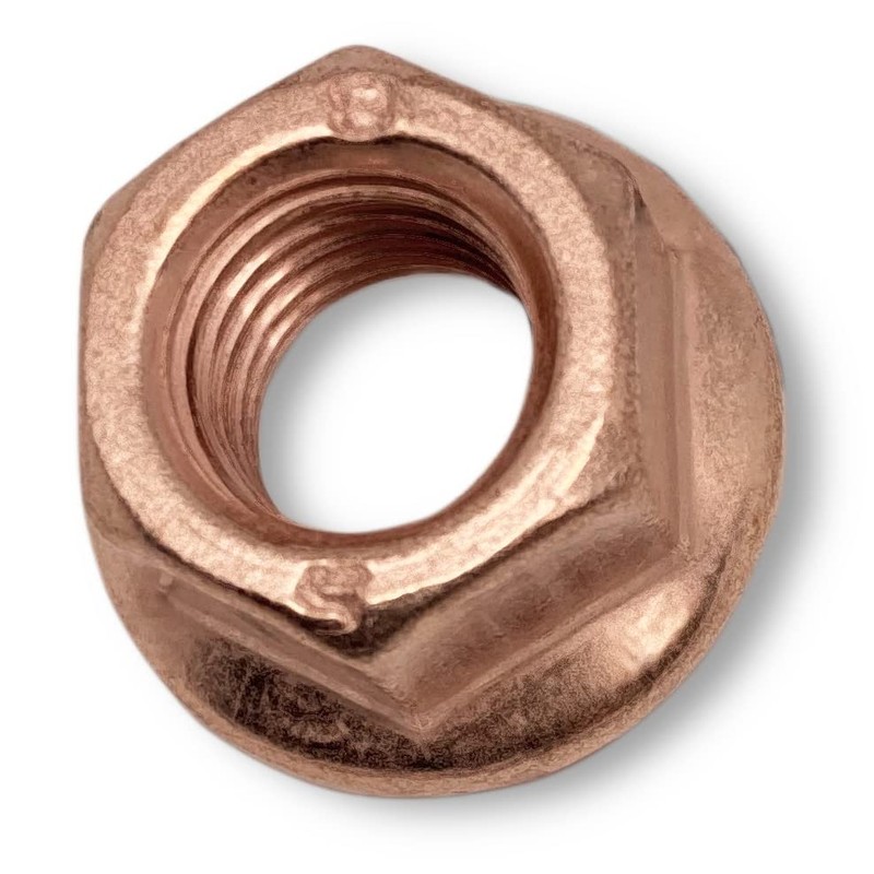 Copper Nut M10 Manifold Turbocharger Exhaust Holder Self-Locking SW14 CU