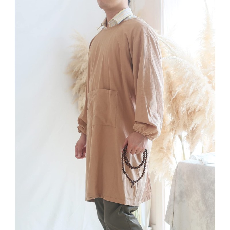 Nanxson Cotton linen apron women long sleeve apron cooking apron