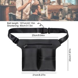 Friseur Werkzeugtasche, Schwarz PU Leder Friseur Gürteltasche, Salon Friseur Werkzeugtasche Scherentasche,für Friseurscheren Scheren Kämme Friseurwerkzeuge