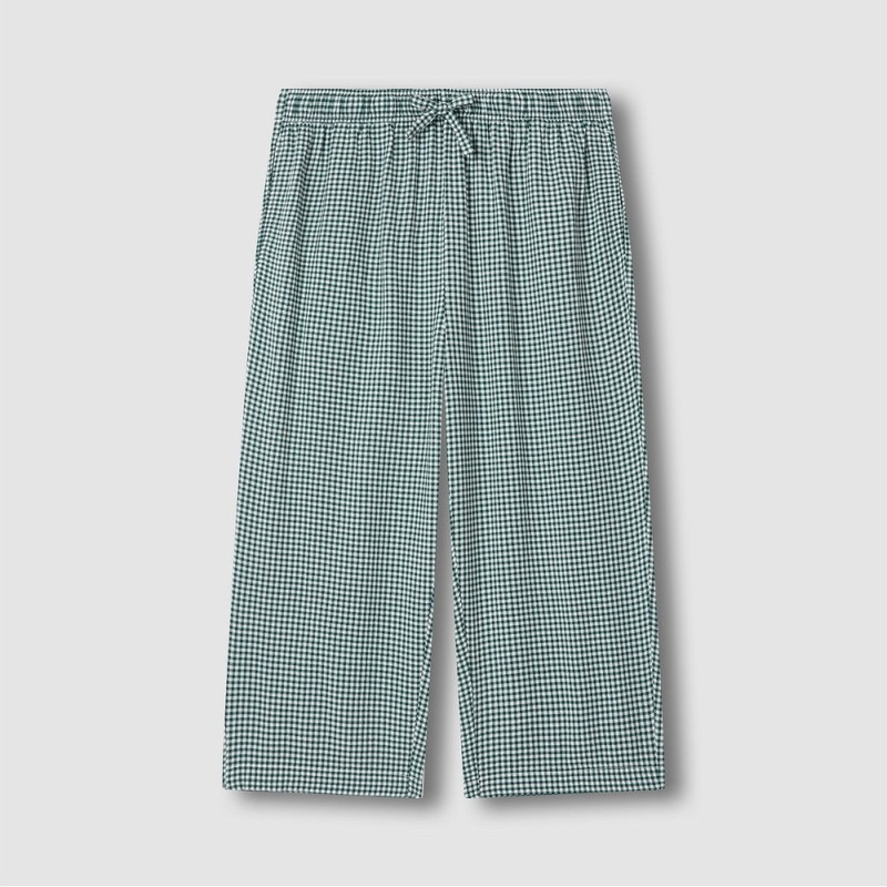 JAJU [JAJU] Men's Rayon Cotton Seersucker 7-point Pajama Pants (Choose