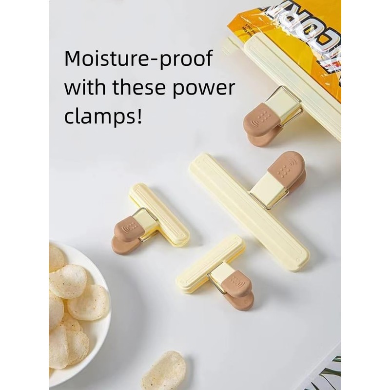 8Pack Large Chip Bag Clips - Assorted Sizes Food Bag