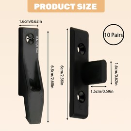 10 Pairs Keku Drop On,Hook Push in Plinth Fasteners Fittings Press Fit Kitchen Panel Clips Quick Fitting Furniture Panel Board Connector Mount Fastener for Cupboard Cabinets Wardrobe Bath Bed Table