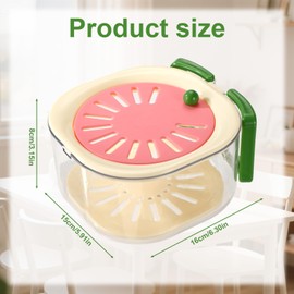 Fruit Washing Bowl, 6.3x5.9in Multifunctional Cleaner Strainer Spinner Washer for Kitchen Vegetables Wash, Containers & Fridge Storage, Colander for Outdoor Picnics (Pink)