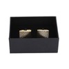 1 Pair French Cufflinks Double Layer Electroplating Polished Brass Gold