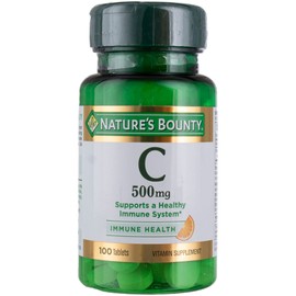 Nature's Bounty Pure Vitamin C 500 mg - 100 Tablets, Pack of 4