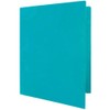 JAM Paper® Heavy Duty Plastic 2-Pocket Folders - Teal Blue