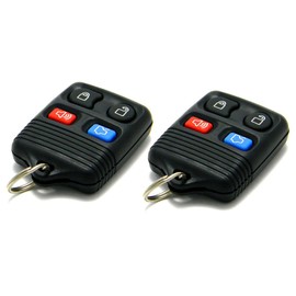 Pair of OEM Electronic 4-Button Key Fob Remote Compatible with Ford Lincoln Mercury (FCC ID: CWTWB1U331, P/N: 2S4T-15K601-AB)