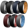 Egnaro Silicone Ring Men 1/4/5/6/7 Multipack of Breathable Mens Silicone