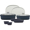 CorningWare Ceramic Bakeware Set with Lids Chip and Crack Resistant