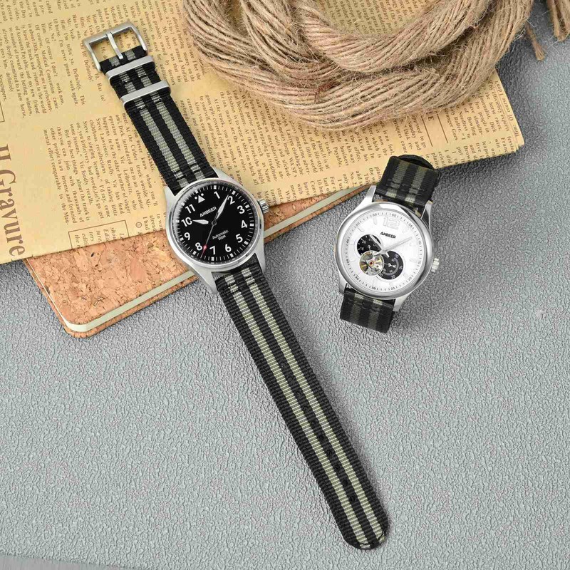 [Anbeer] Nylon Watch Band, Two-Piece Quick Release Replacement Strap with
