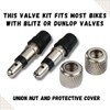 Invero® 2 Piece Bicycle Bike Cycle Valve - Union Nut