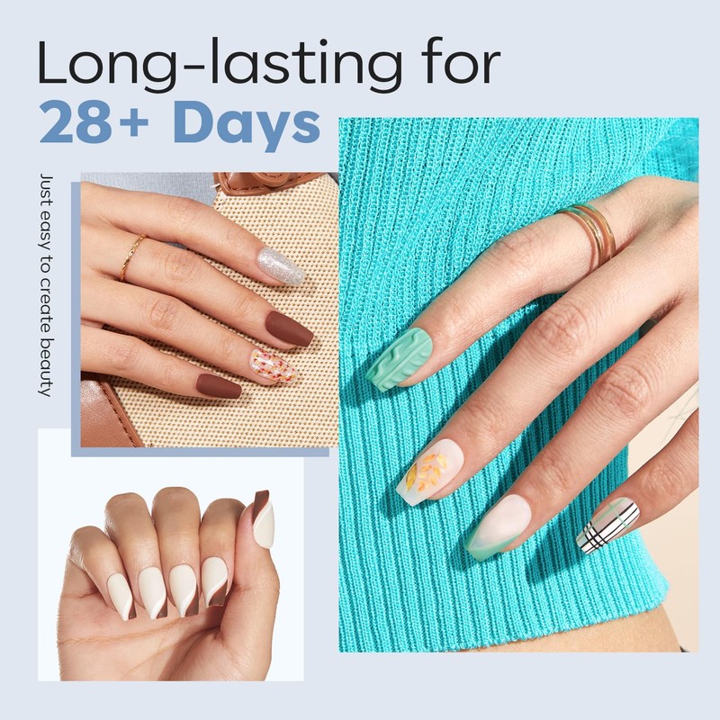 Modelones Nail Tips, 216 Pieces, Full Cover Nail Tips Set,