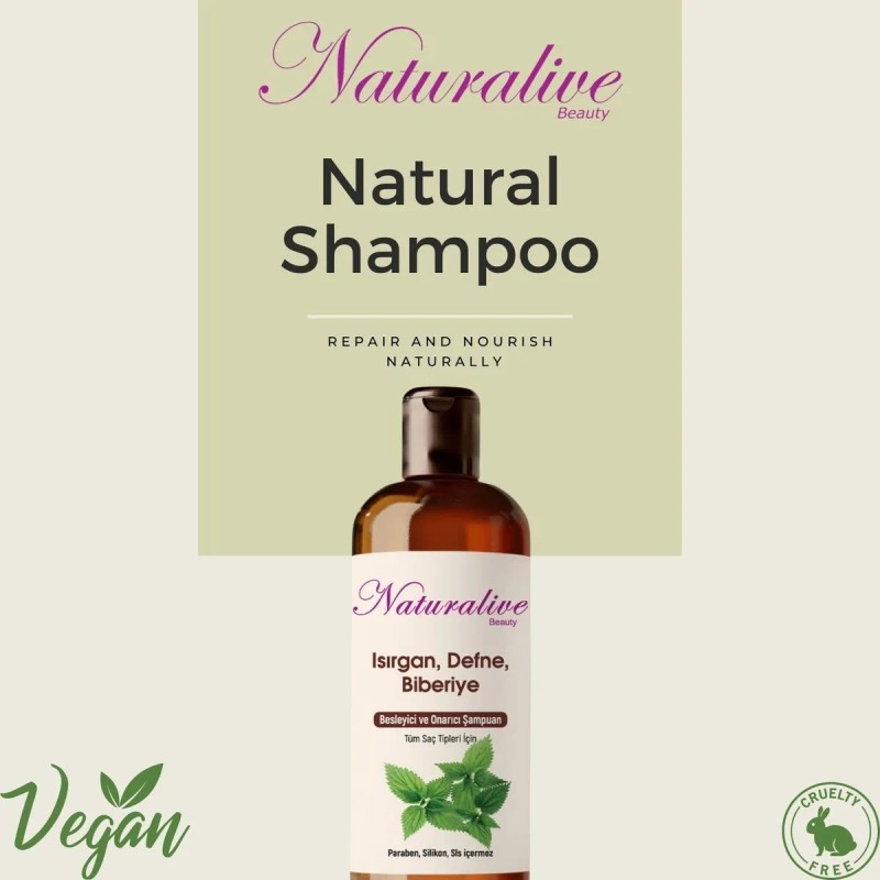 Champú Natural Para El Cabello Reparador Y Proporciona Higie