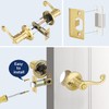 Bonpoly 6 Pack Gold Door Handles, Wave Style Door Lever