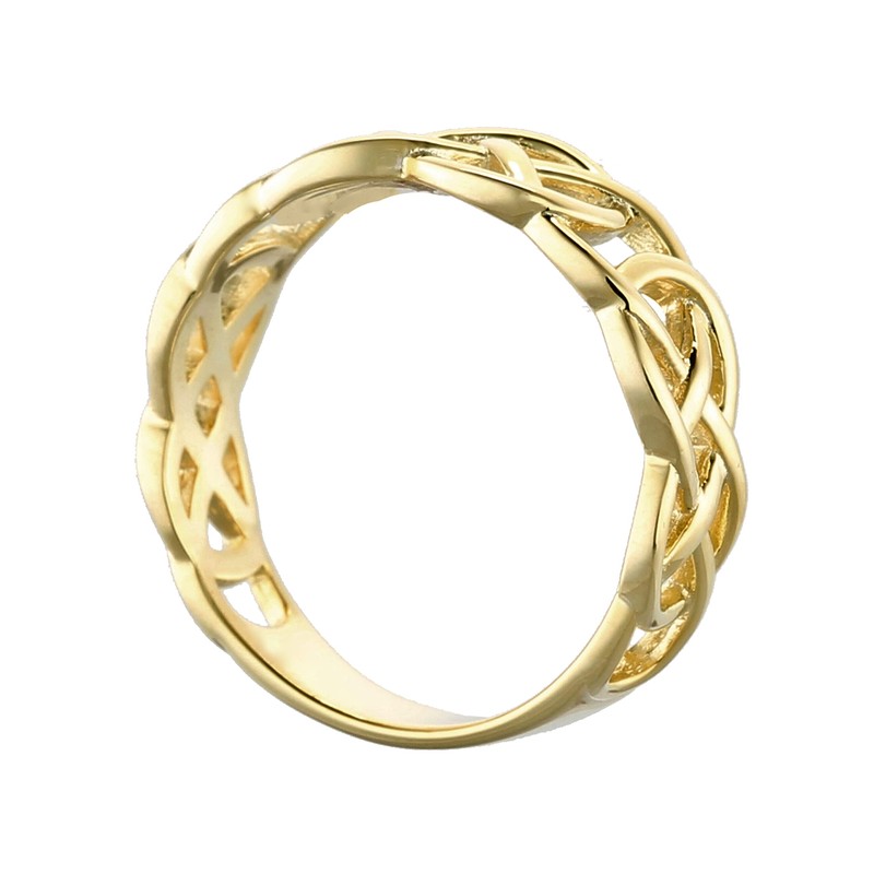Old English Jewellers 9ct Yellow Gold on Silver Celtic Band